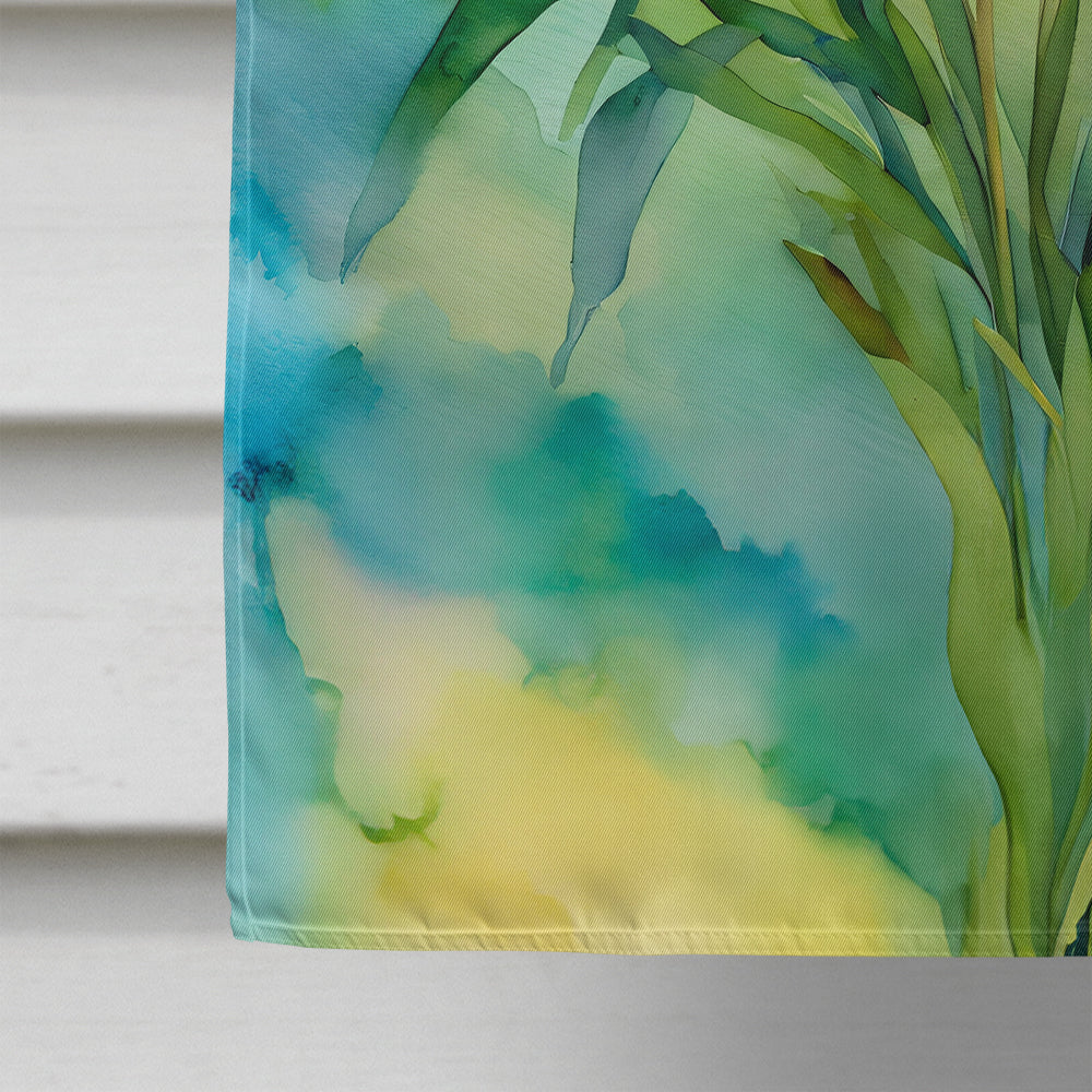 Orchids in Watercolor House Flag