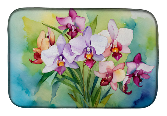 Buy this Orchids in Watercolor Dish Drying Mat