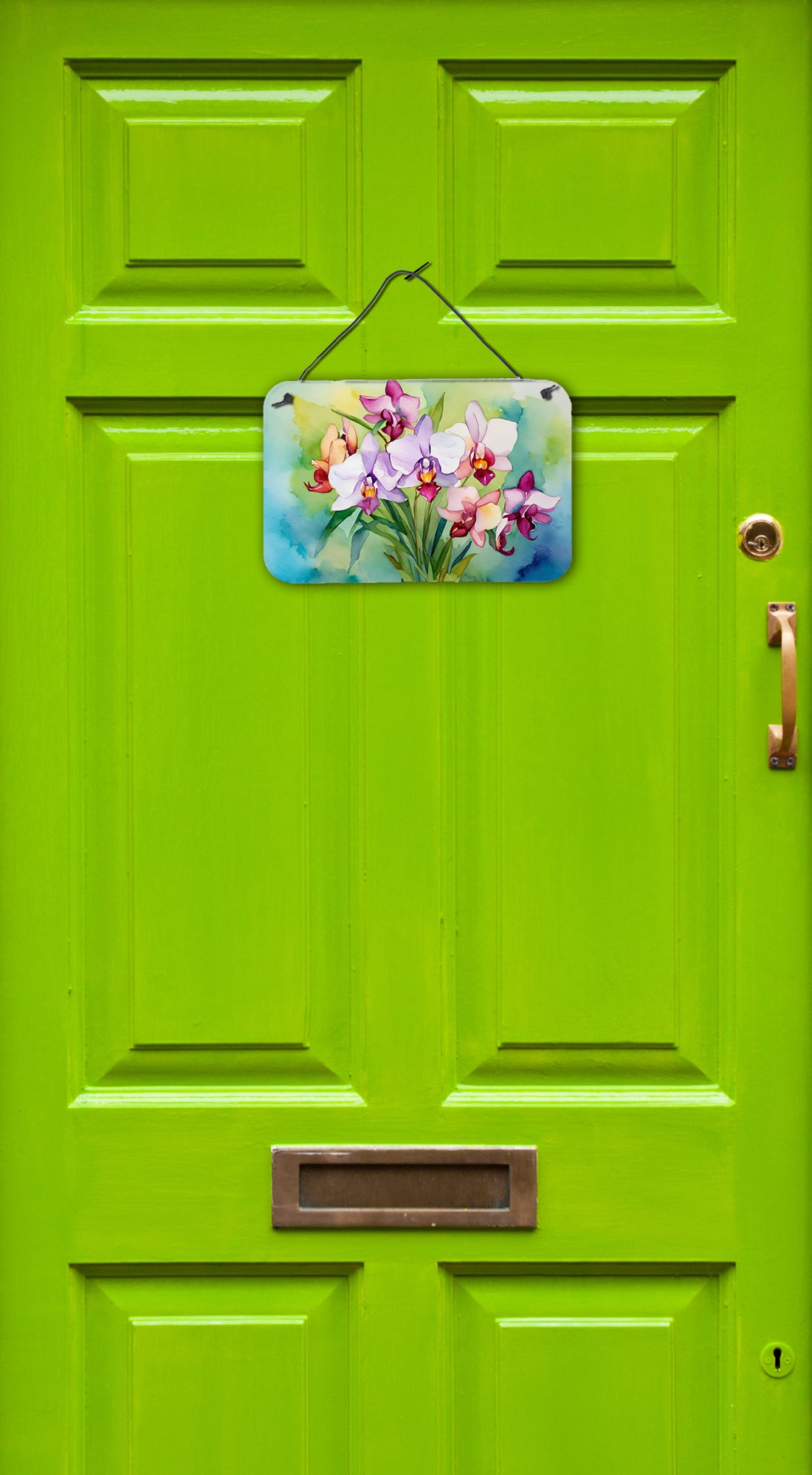 Orchids in Watercolor Wall or Door Hanging Prints