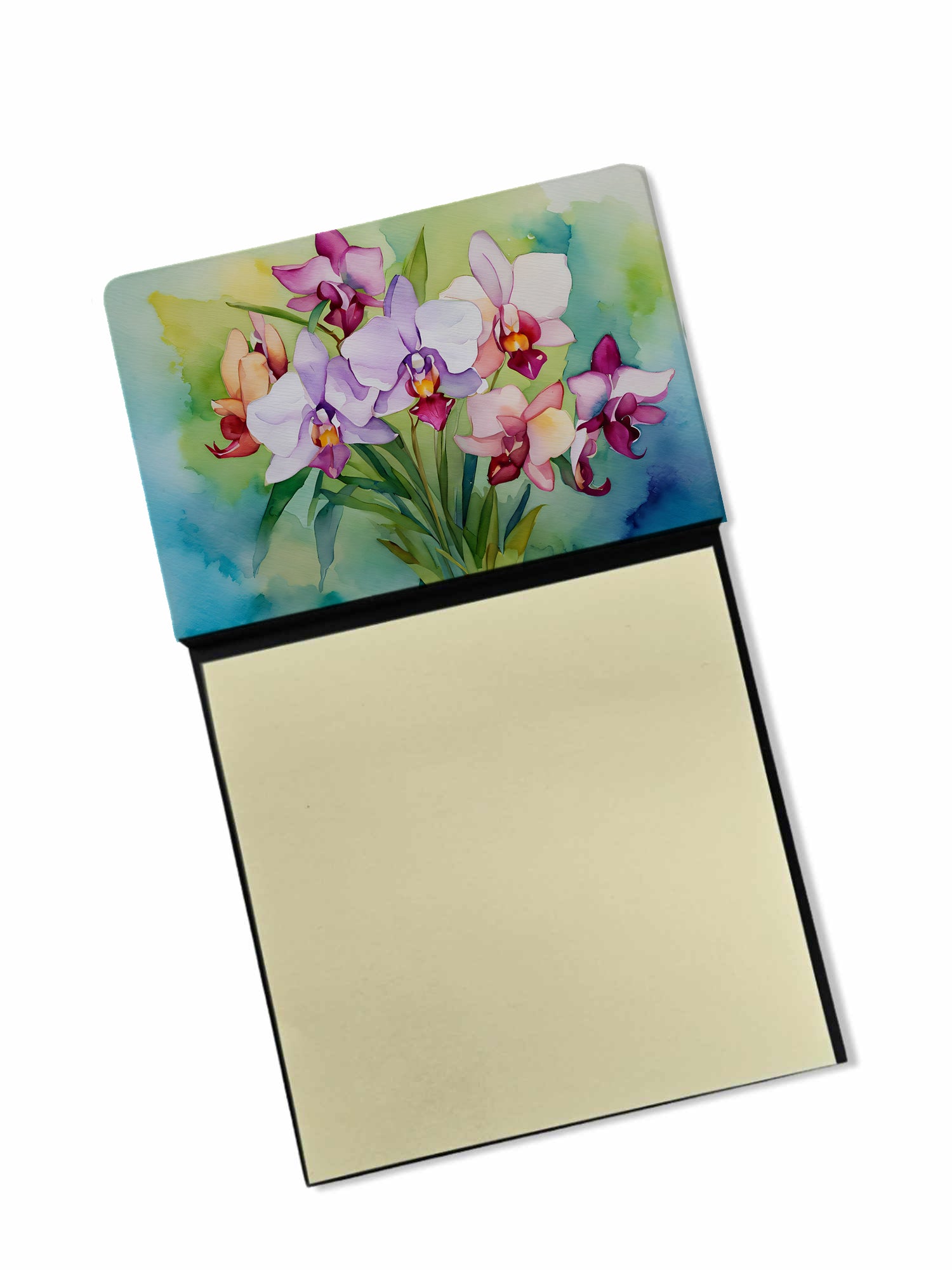 Buy this Orchids in Watercolor Sticky Note Holder