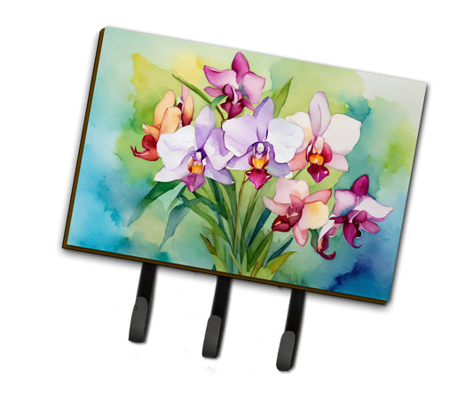 Buy this Orchids in Watercolor Leash or Key Holder