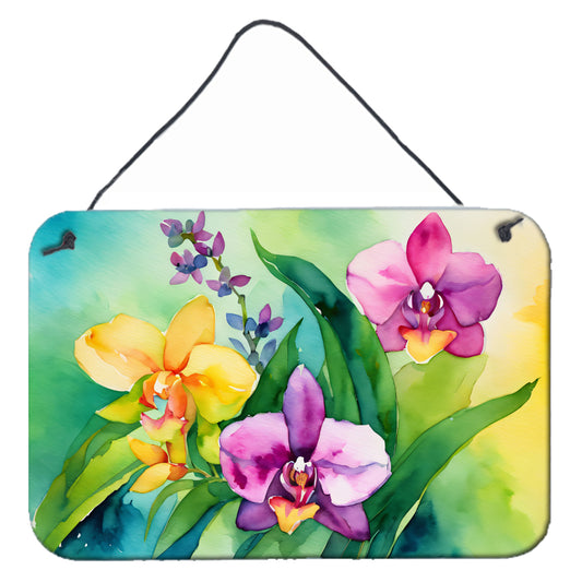 Buy this Orchids in Watercolor Wall or Door Hanging Prints
