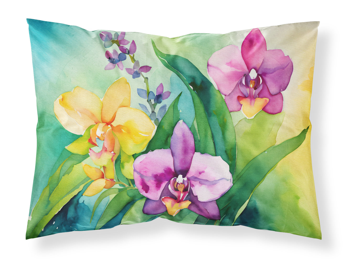 Buy this Orchids in Watercolor Standard Pillowcase