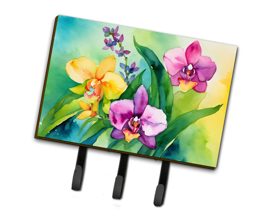 Buy this Orchids in Watercolor Leash or Key Holder