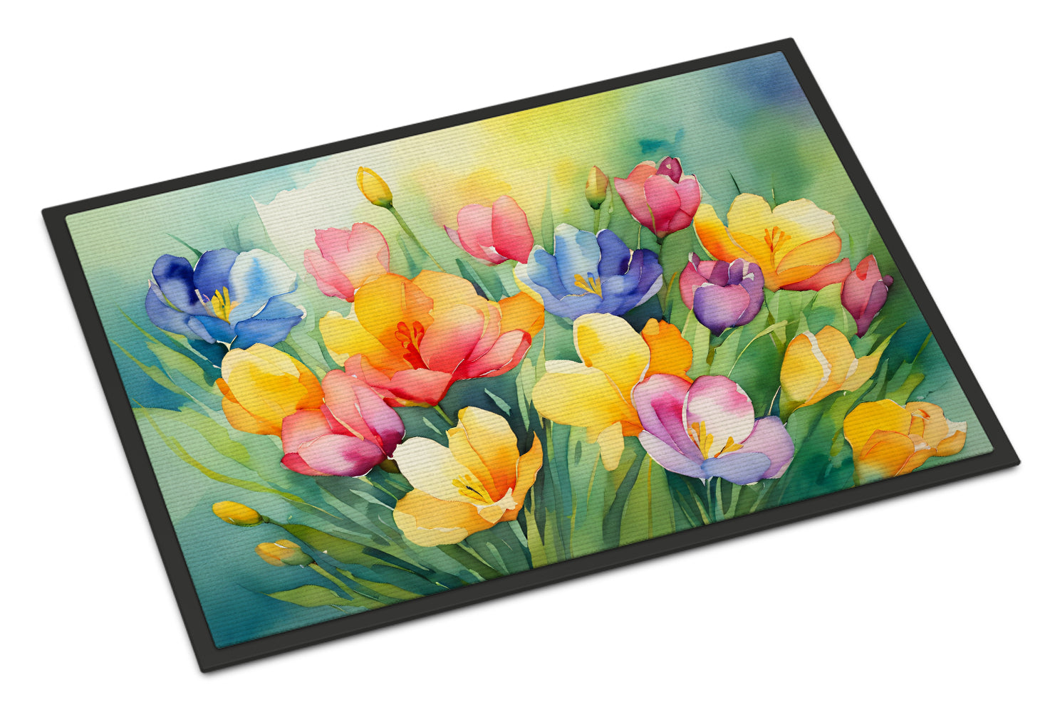 Buy this Freesias in Watercolor Doormat