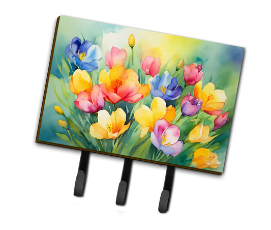 Buy this Freesias in Watercolor Leash or Key Holder