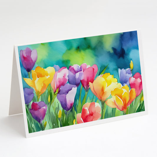 Buy this Freesias in Watercolor Greeting Cards Pack of 8