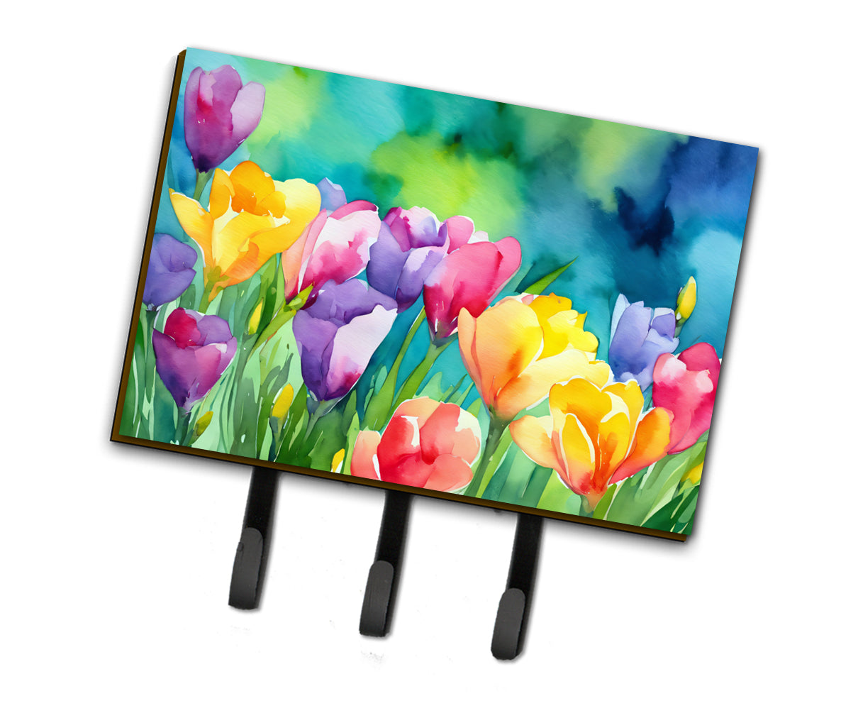 Buy this Freesias in Watercolor Leash or Key Holder