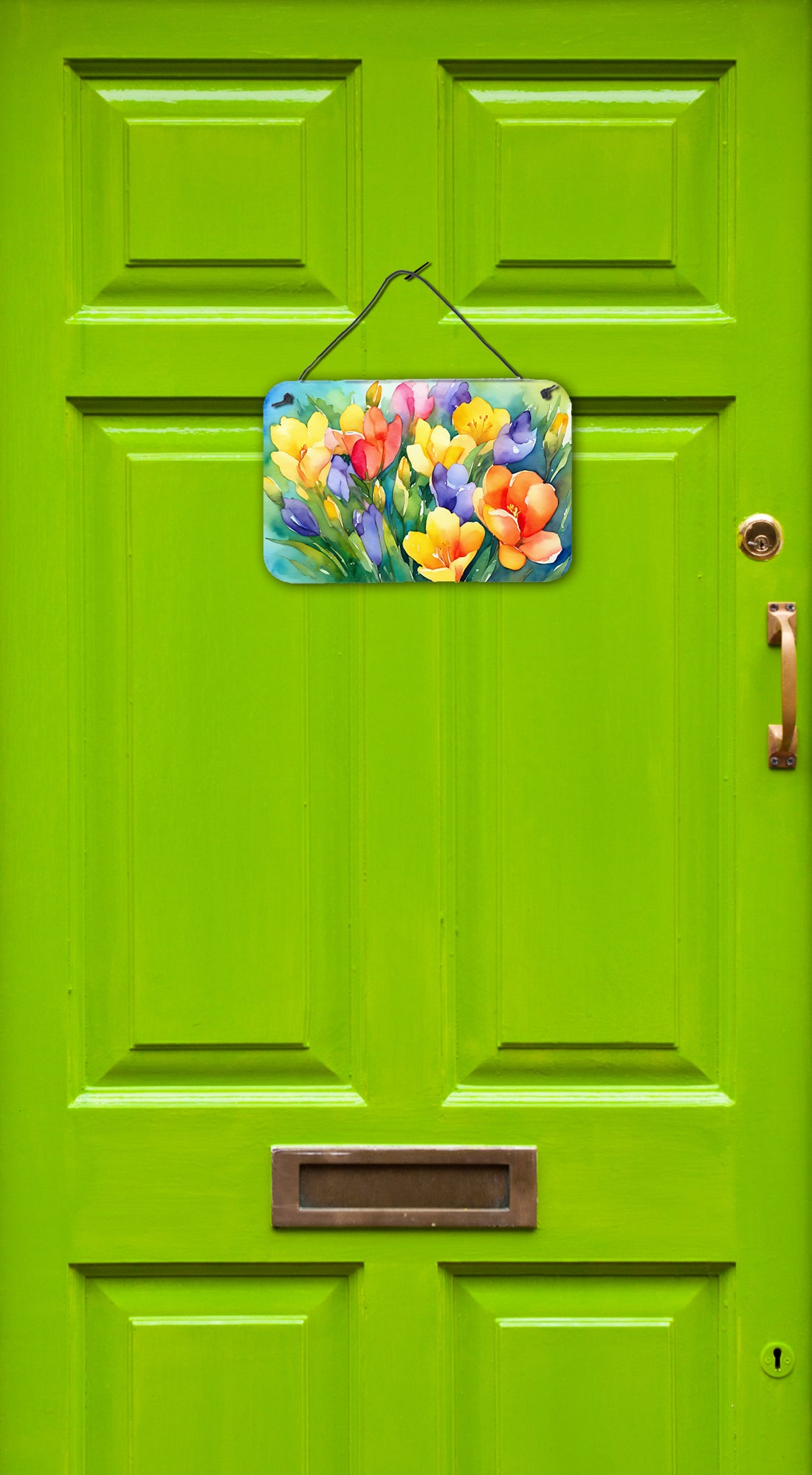 Freesias in Watercolor Wall or Door Hanging Prints
