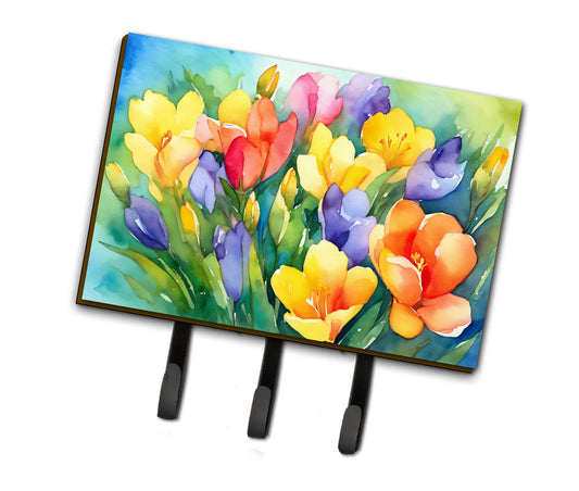 Buy this Freesias in Watercolor Leash or Key Holder