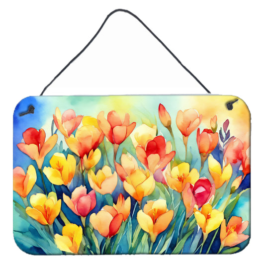 Buy this Freesias in Watercolor Wall or Door Hanging Prints