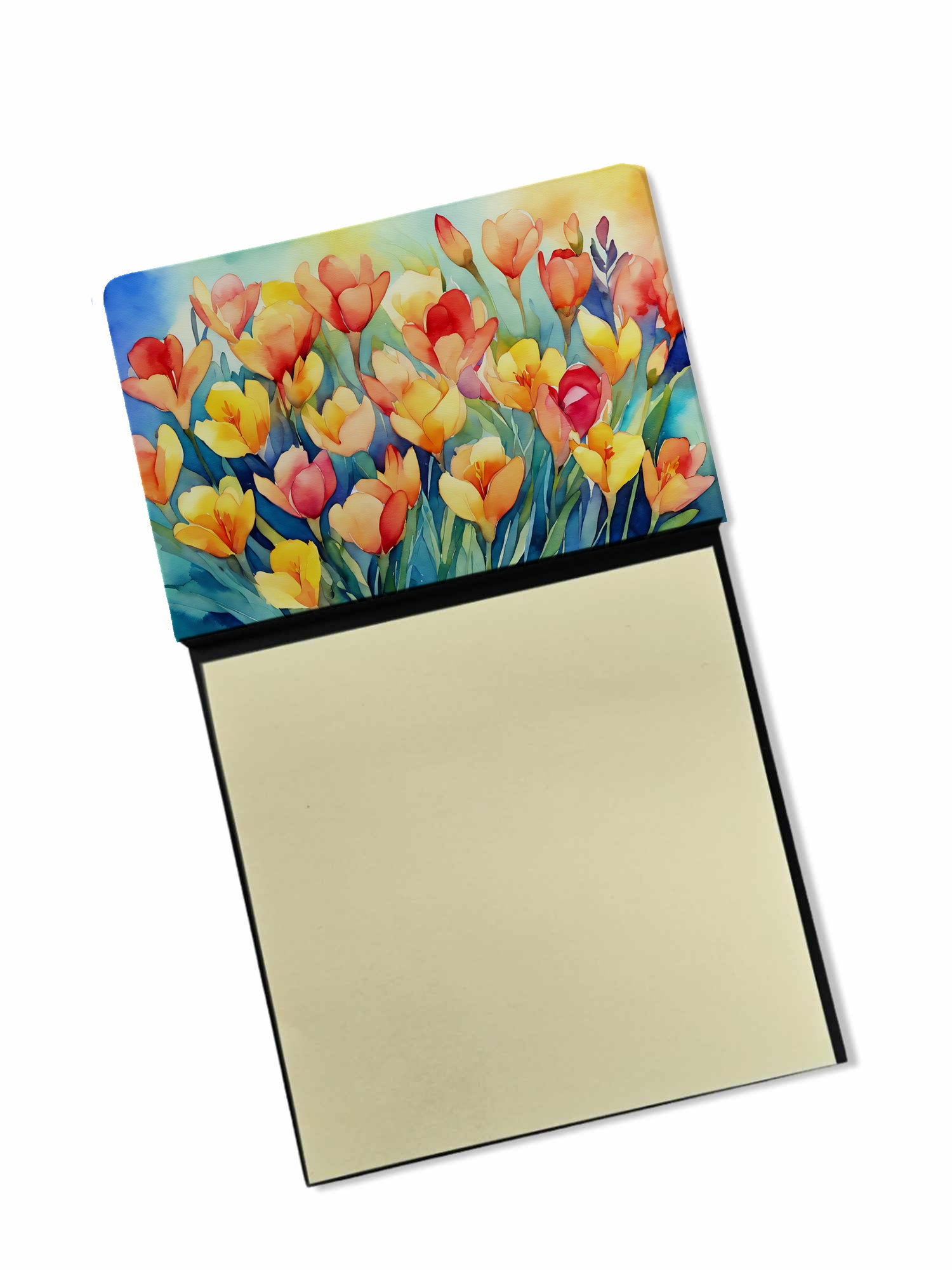 Buy this Freesias in Watercolor Sticky Note Holder