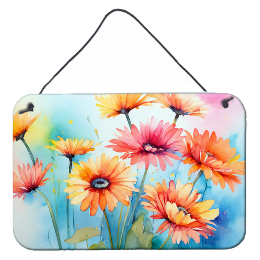 Buy this Gerbera Daisies in Watercolor Wall or Door Hanging Prints