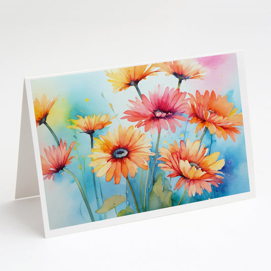 Buy this Gerbera Daisies in Watercolor Greeting Cards Pack of 8