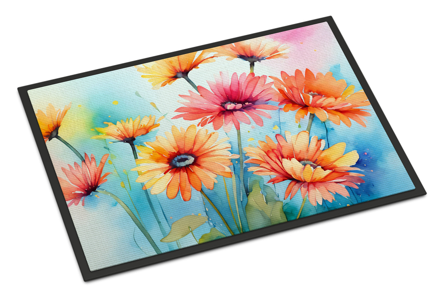 Buy this Gerbera Daisies in Watercolor Doormat