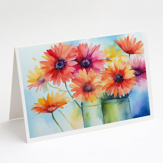 Buy this Gerbera Daisies in Watercolor Greeting Cards Pack of 8