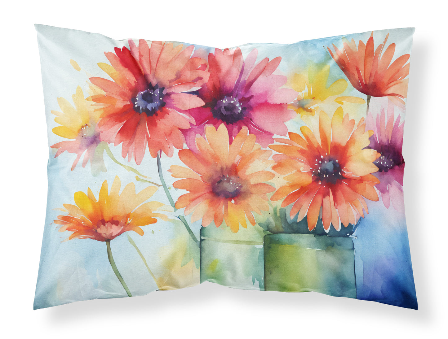 Buy this Gerbera Daisies in Watercolor Standard Pillowcase