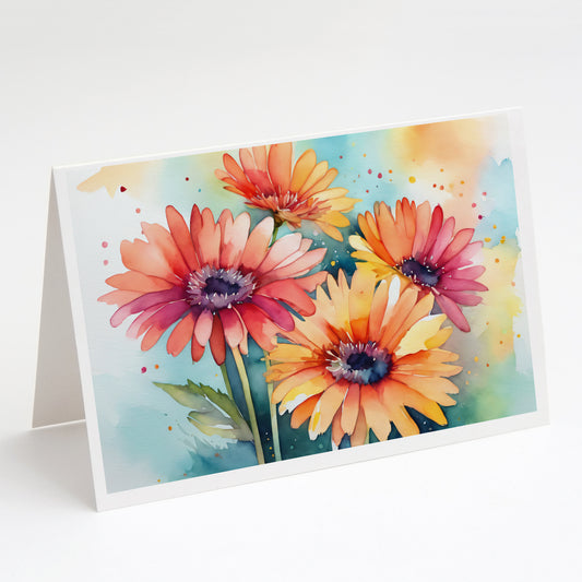 Buy this Gerbera Daisies in Watercolor Greeting Cards Pack of 8