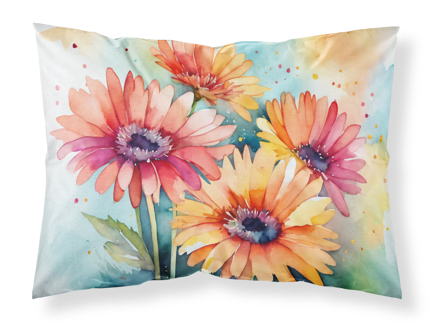 Buy this Gerbera Daisies in Watercolor Standard Pillowcase