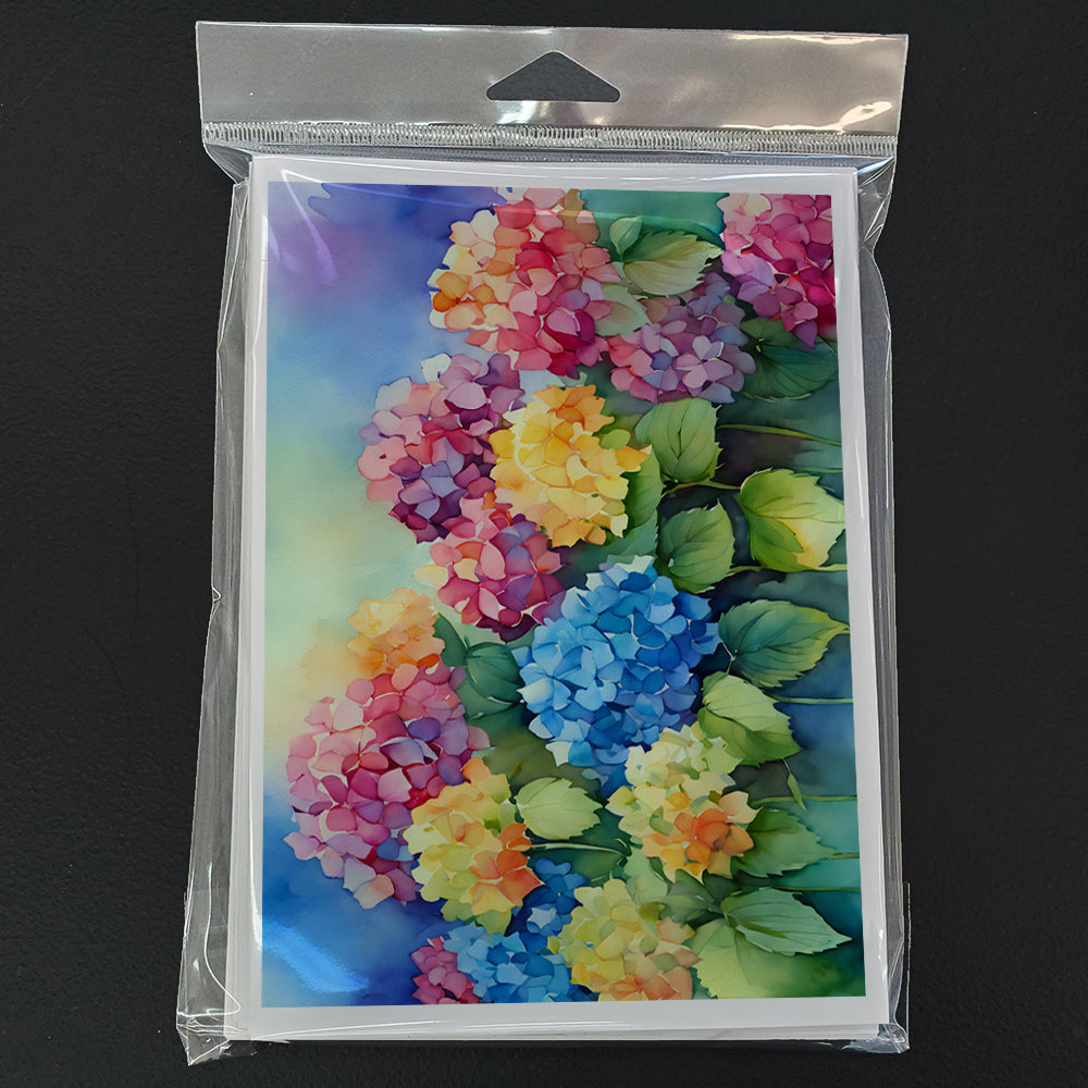 Hydrangeas in Watercolor Greeting Cards Pack of 8
