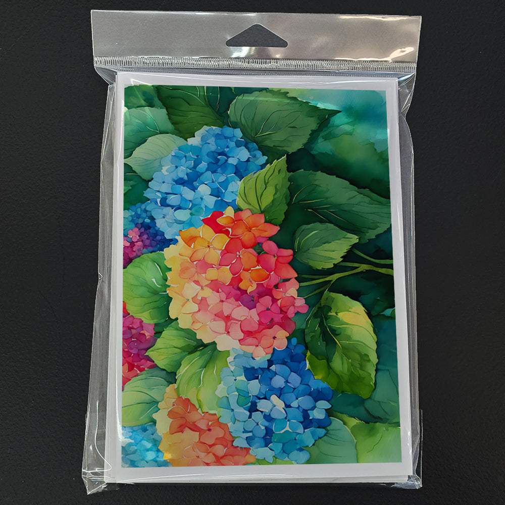 Hydrangeas in Watercolor Greeting Cards Pack of 8