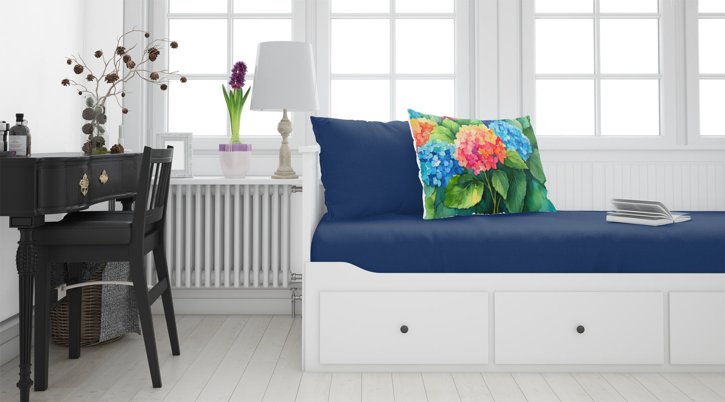 Hydrangeas in Watercolor Standard Pillowcase