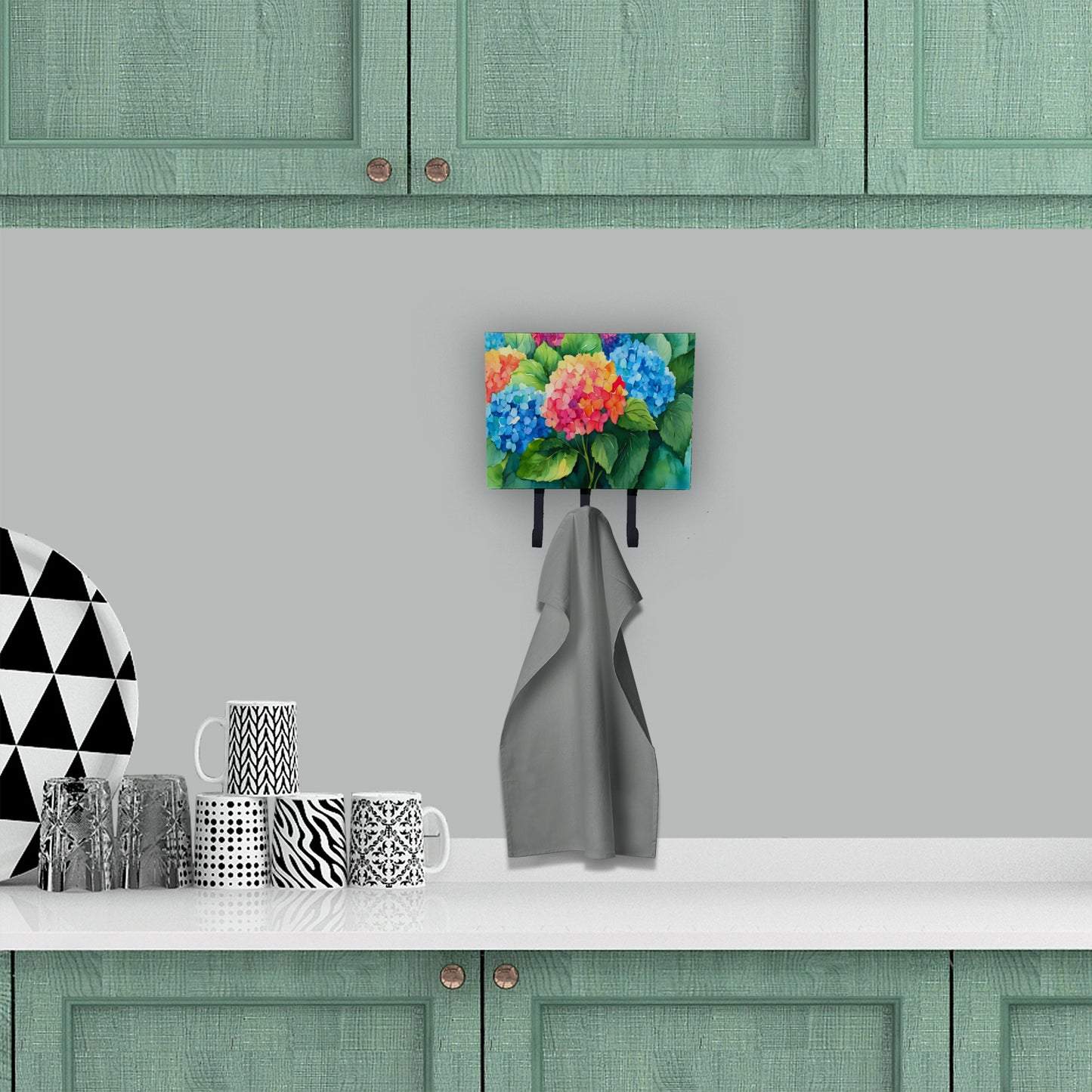 Hydrangeas in Watercolor Leash or Key Holder