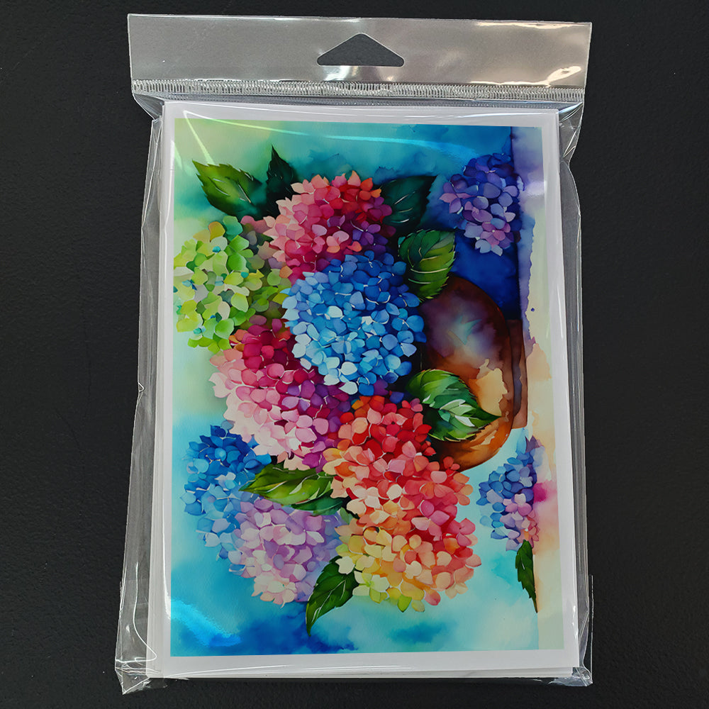 Hydrangeas in Watercolor Greeting Cards Pack of 8