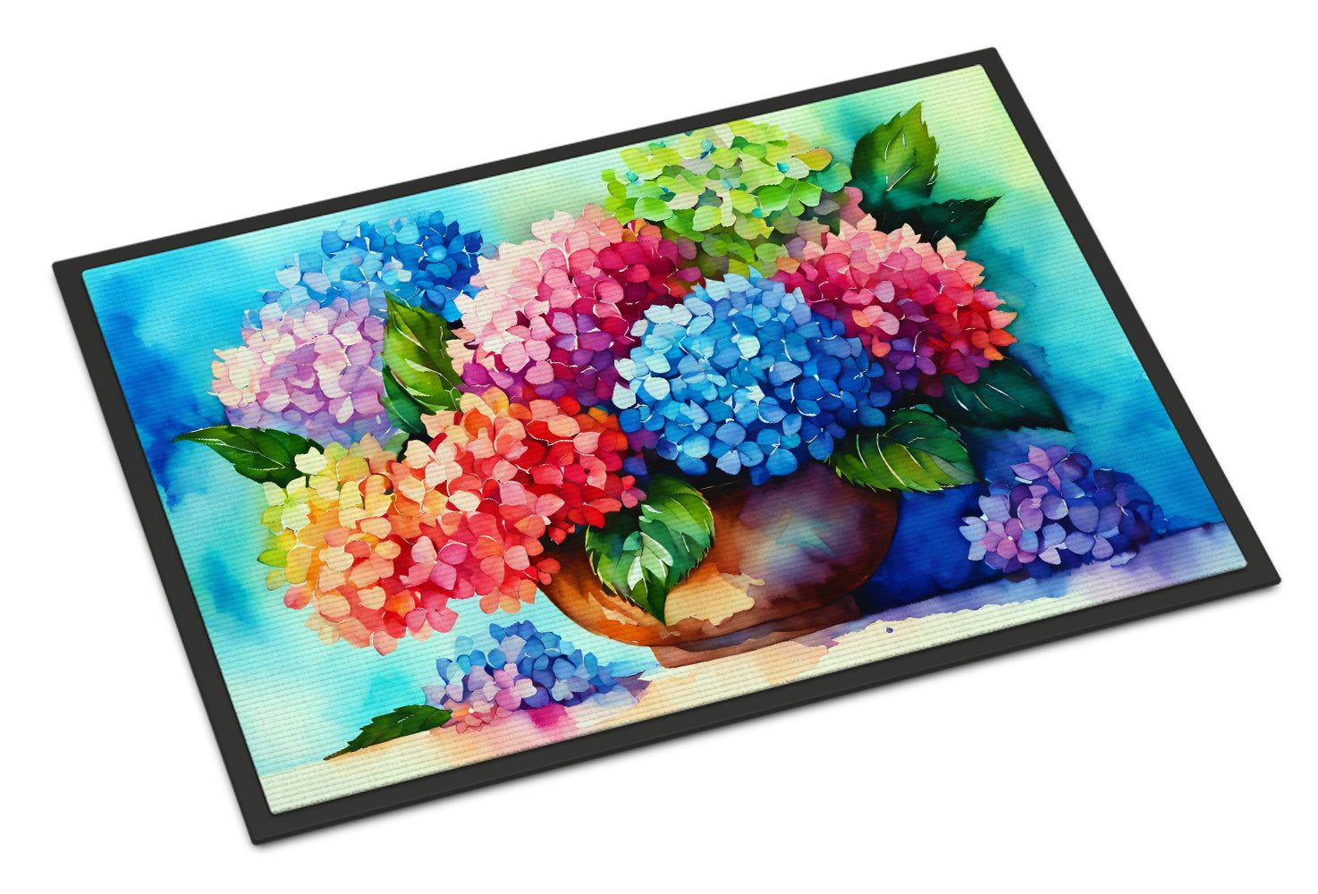 Buy this Hydrangeas in Watercolor Doormat