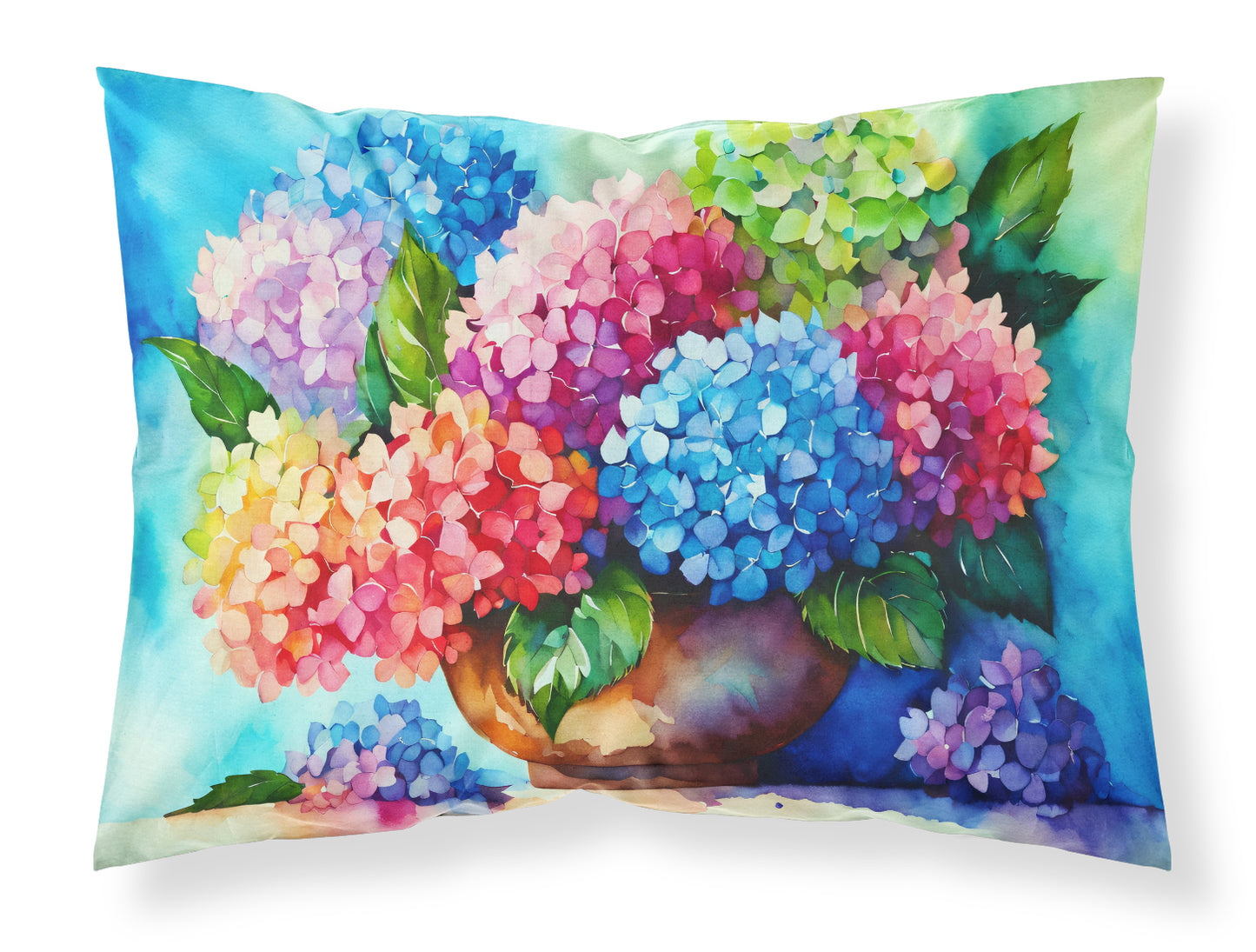 Buy this Hydrangeas in Watercolor Standard Pillowcase