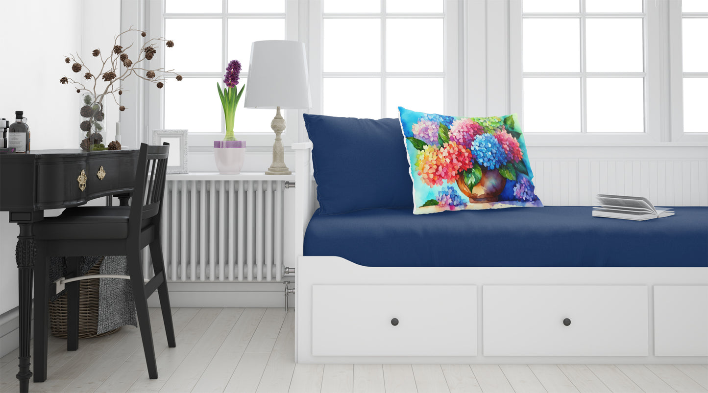 Hydrangeas in Watercolor Standard Pillowcase