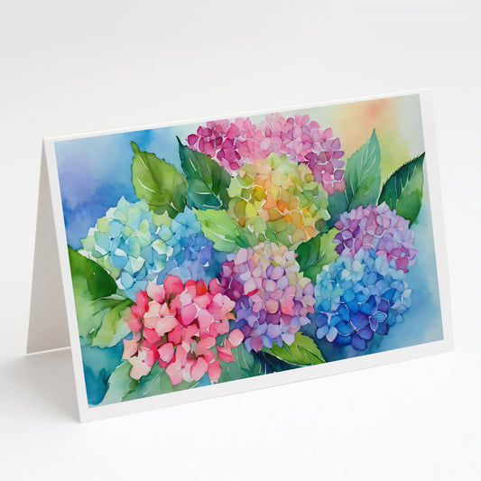 Buy this Hydrangeas in Watercolor Greeting Cards Pack of 8
