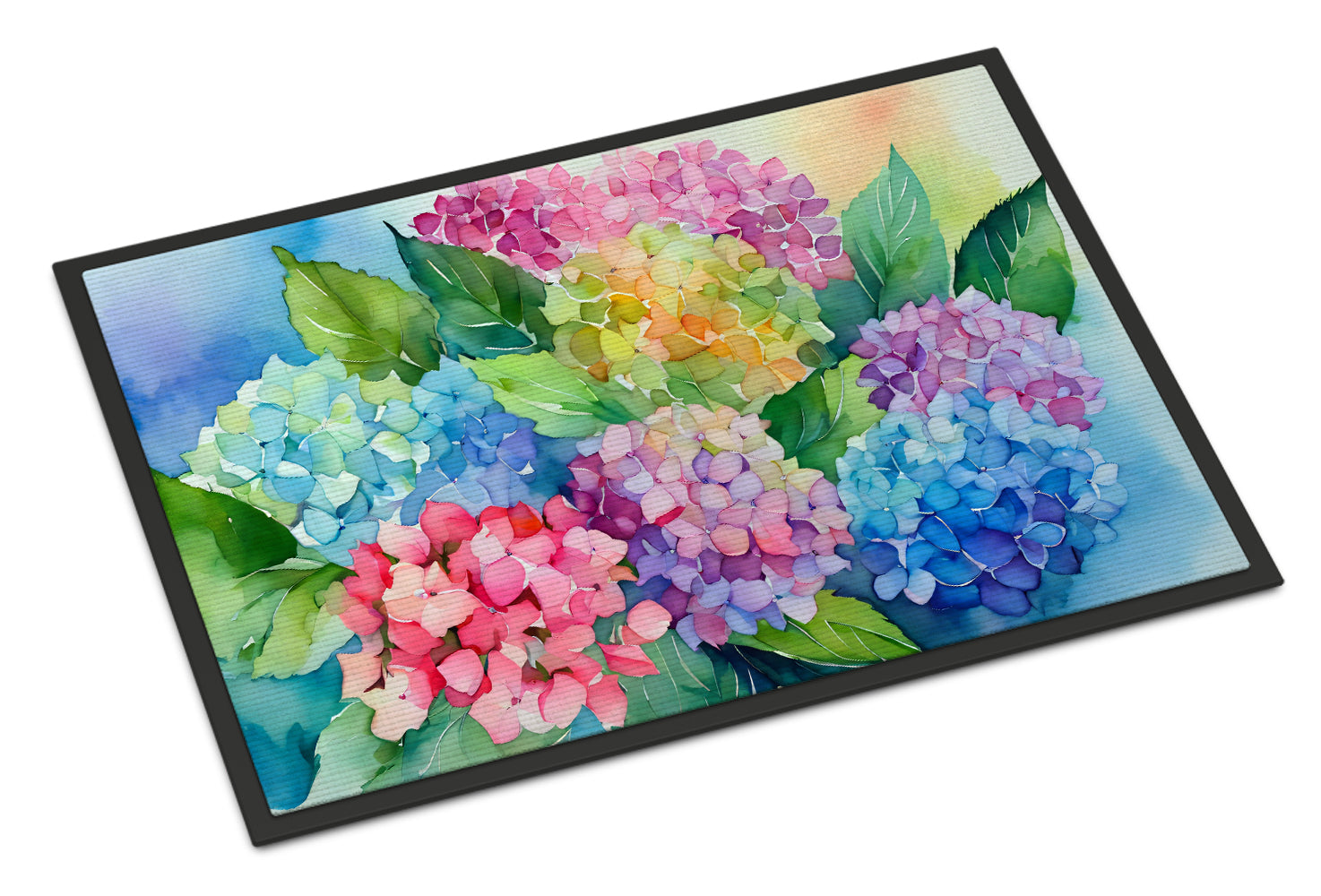 Buy this Hydrangeas in Watercolor Doormat