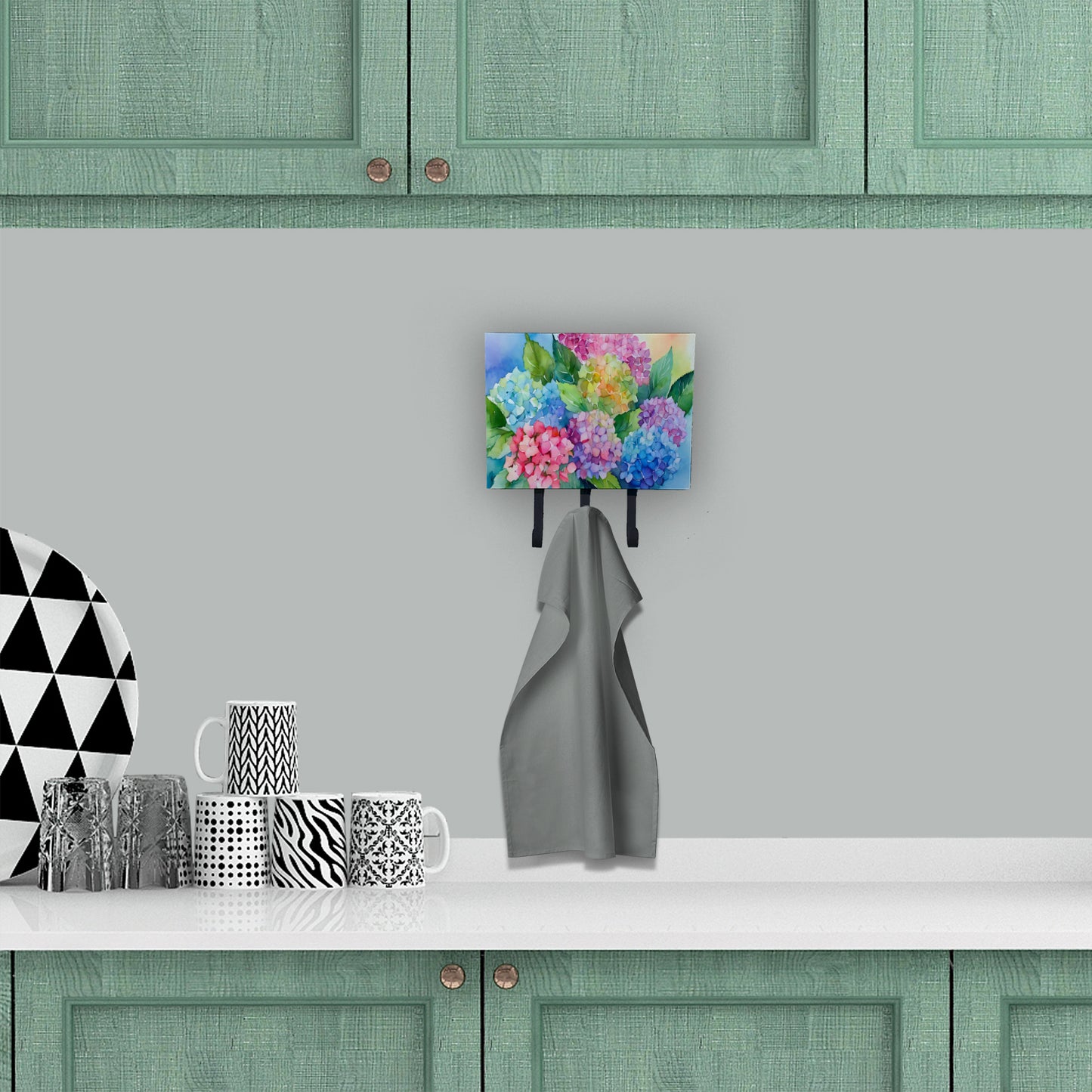 Hydrangeas in Watercolor Leash or Key Holder