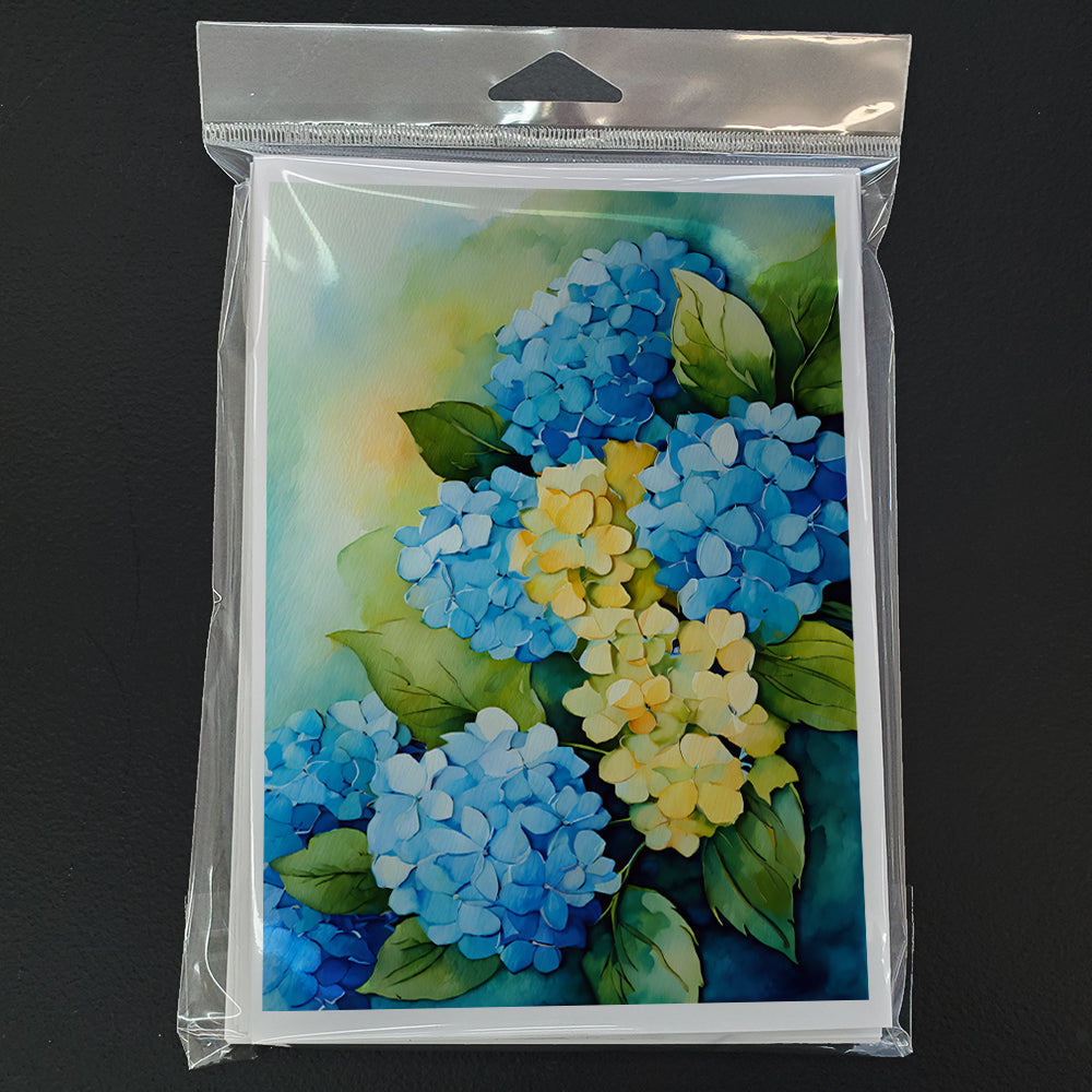 Hydrangeas in Watercolor Greeting Cards Pack of 8