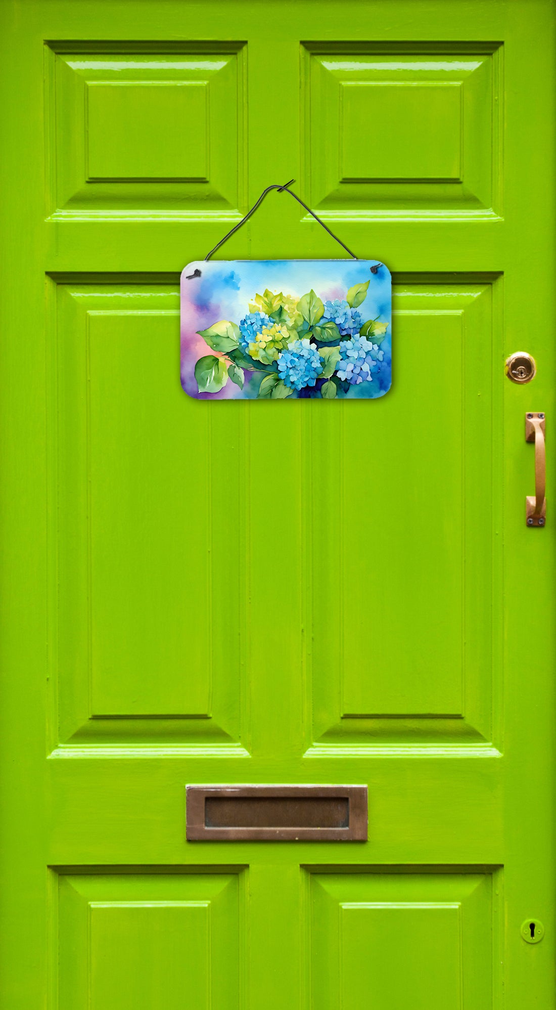 Hydrangeas in Watercolor Wall or Door Hanging Prints