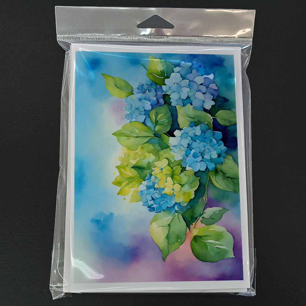 Hydrangeas in Watercolor Greeting Cards Pack of 8
