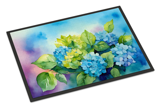 Buy this Hydrangeas in Watercolor Doormat