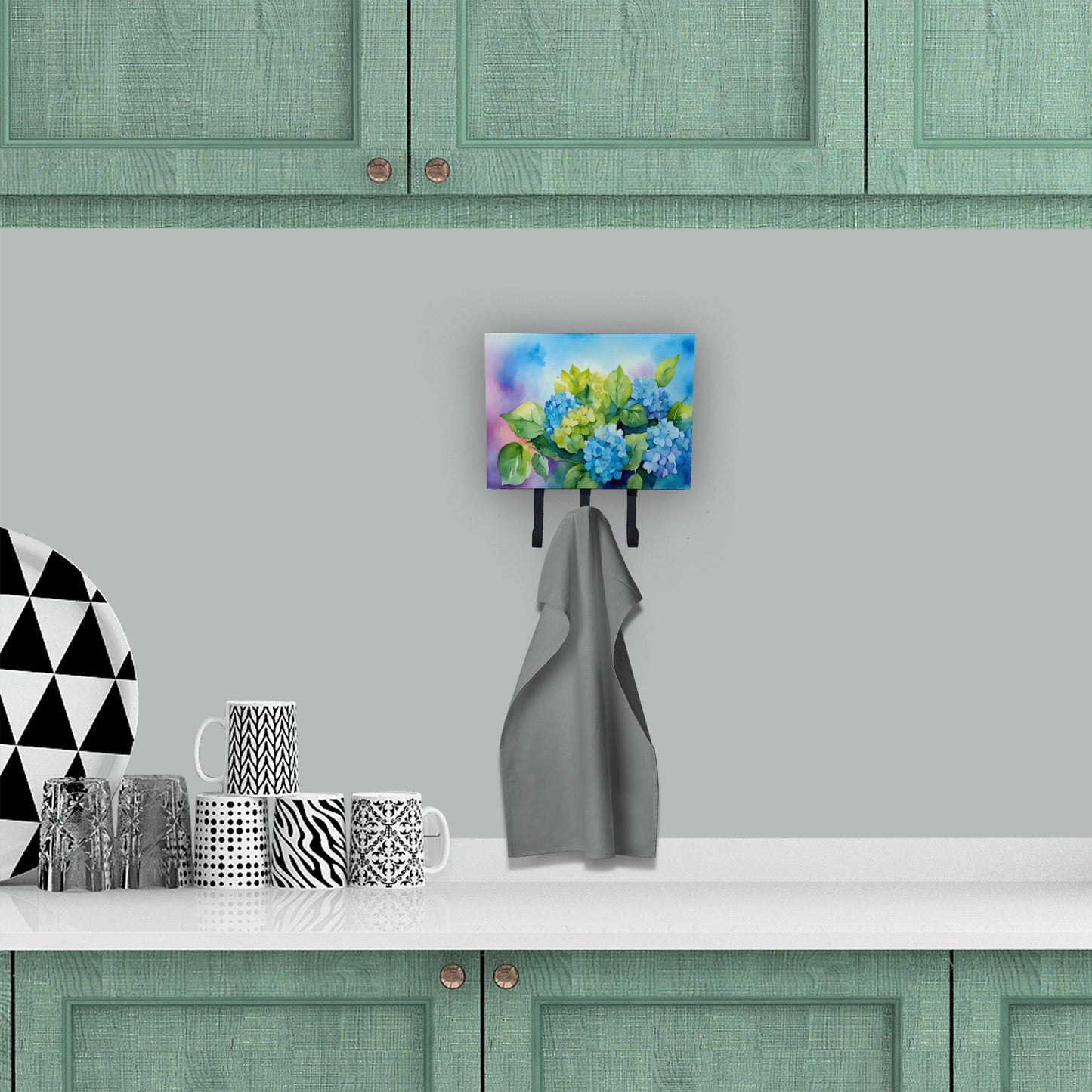 Hydrangeas in Watercolor Leash or Key Holder