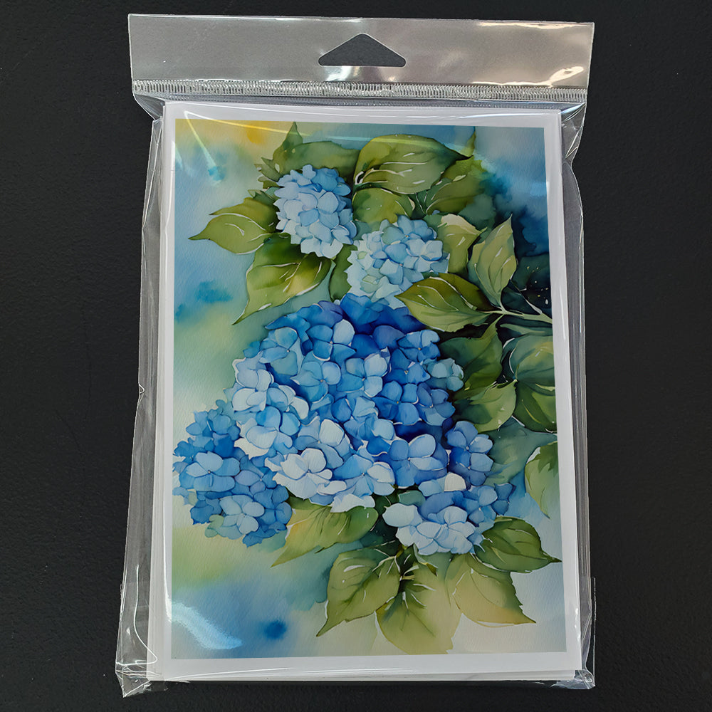 Hydrangeas in Watercolor Greeting Cards Pack of 8