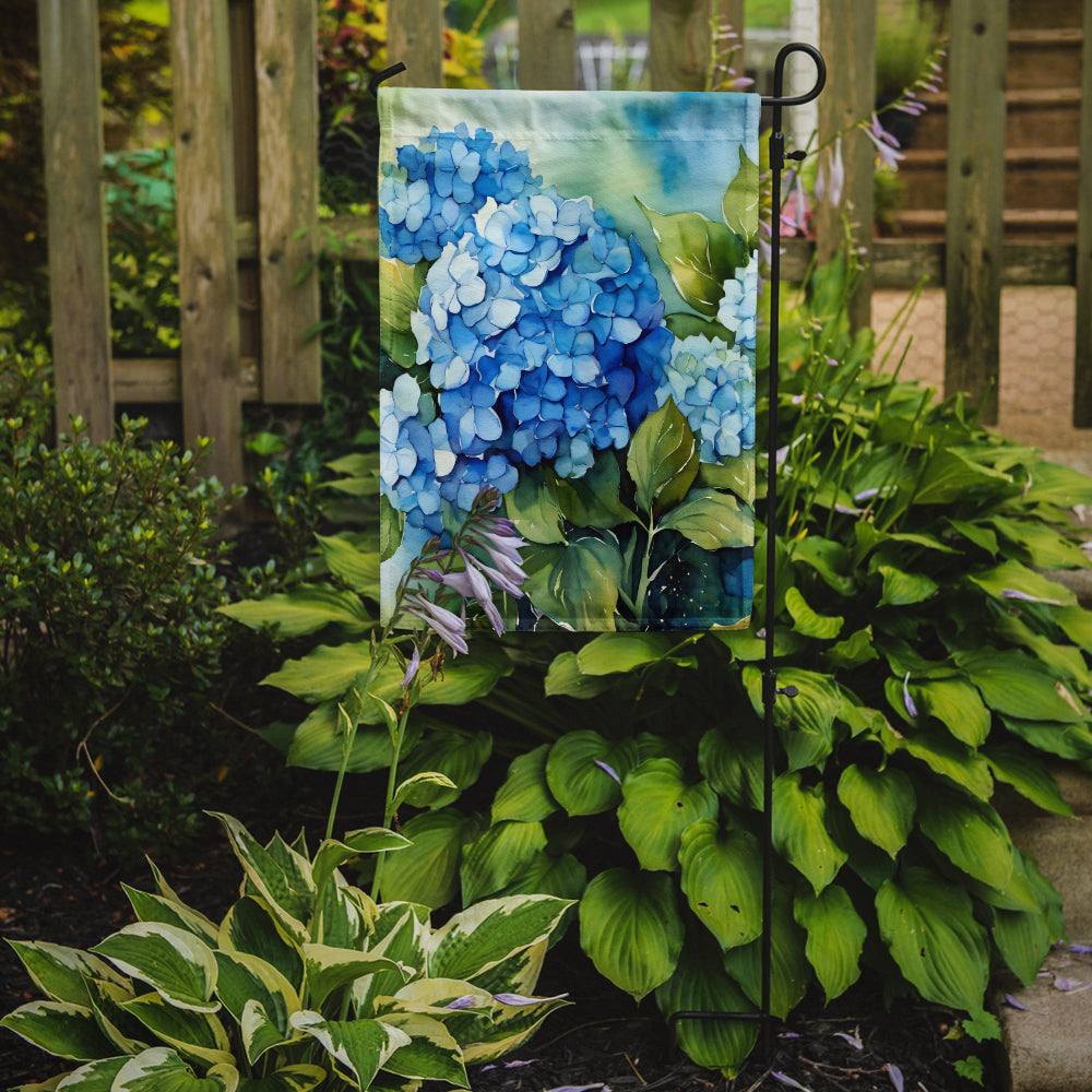 Hydrangeas in Watercolor Garden Flag