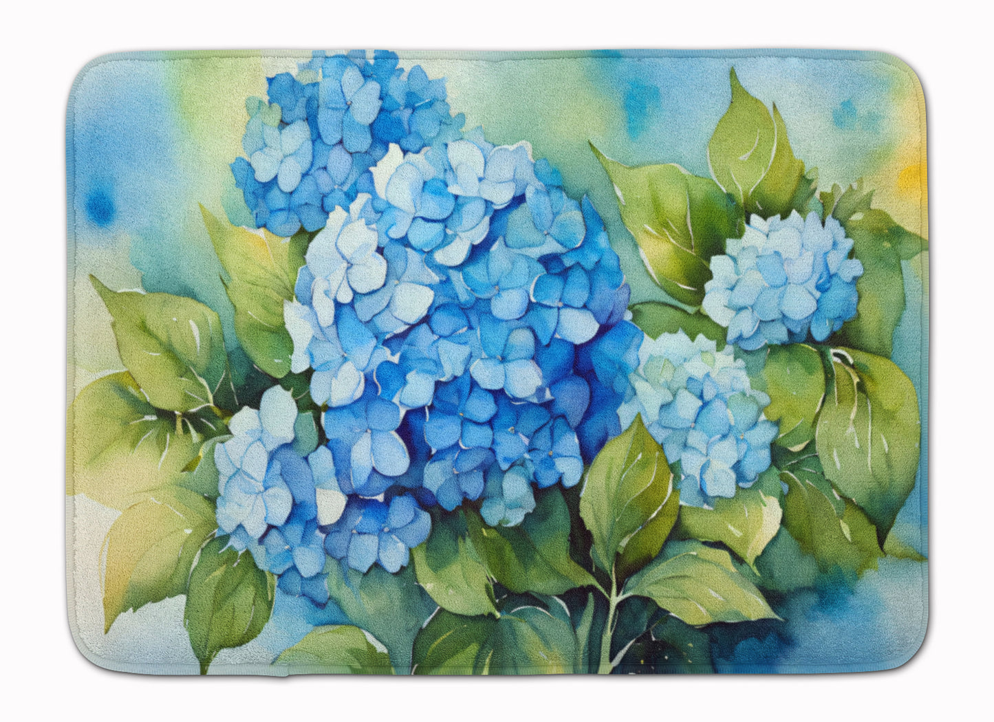 Buy this Hydrangeas in Watercolor Memory Foam Kitchen Mat