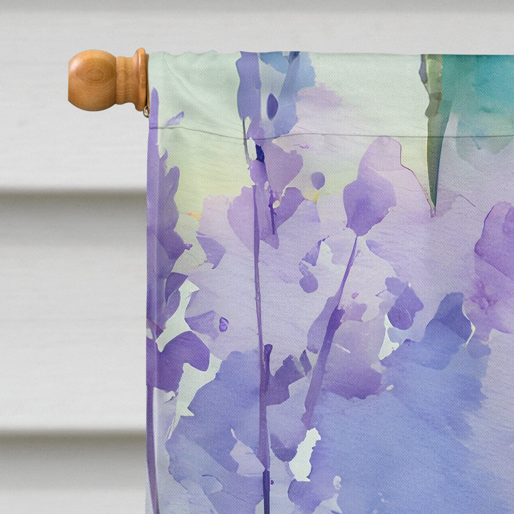 Lavender in Watercolor House Flag