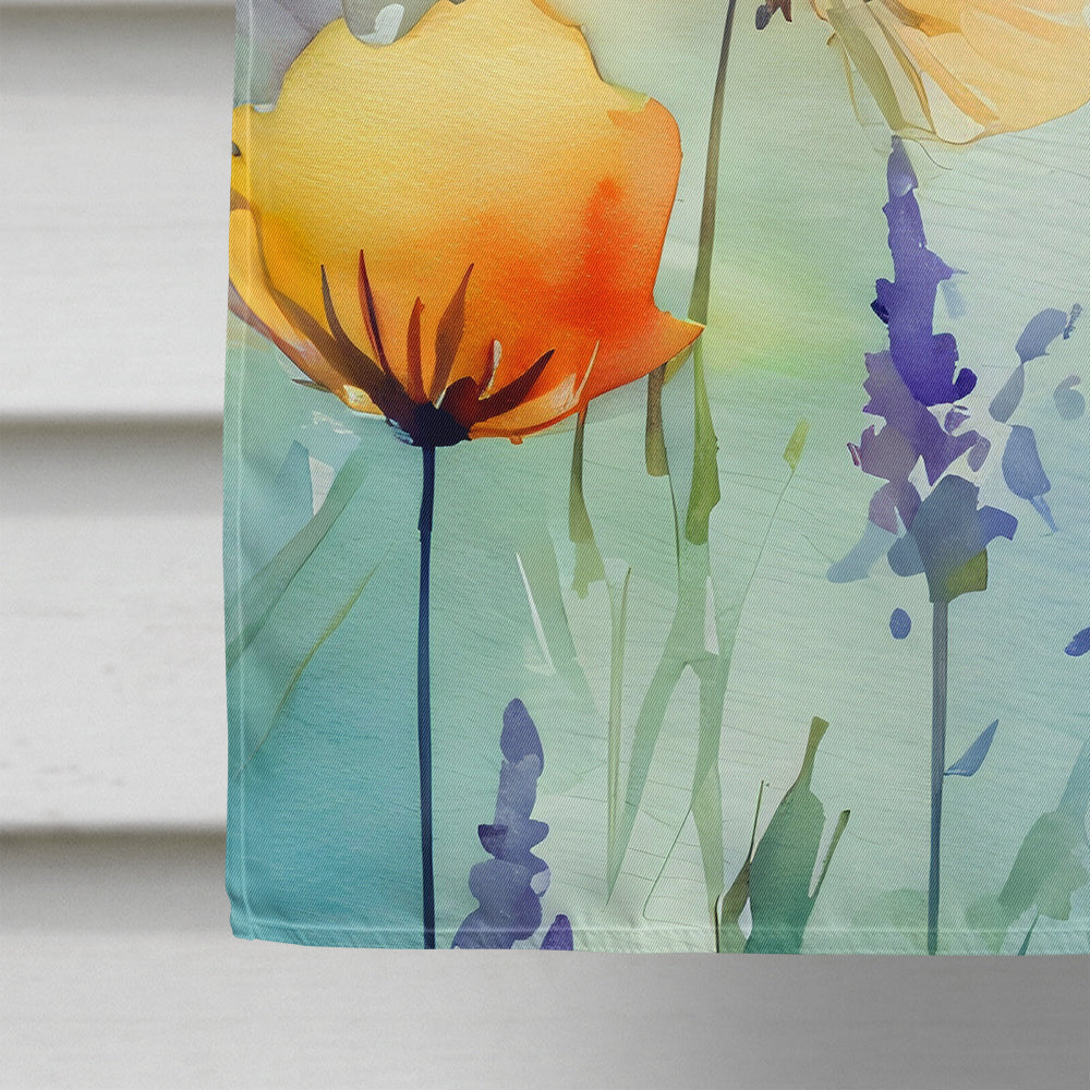 Lavender in Watercolor House Flag