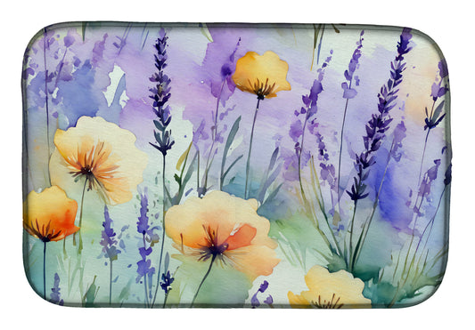 Buy this Lavender in Watercolor Dish Drying Mat