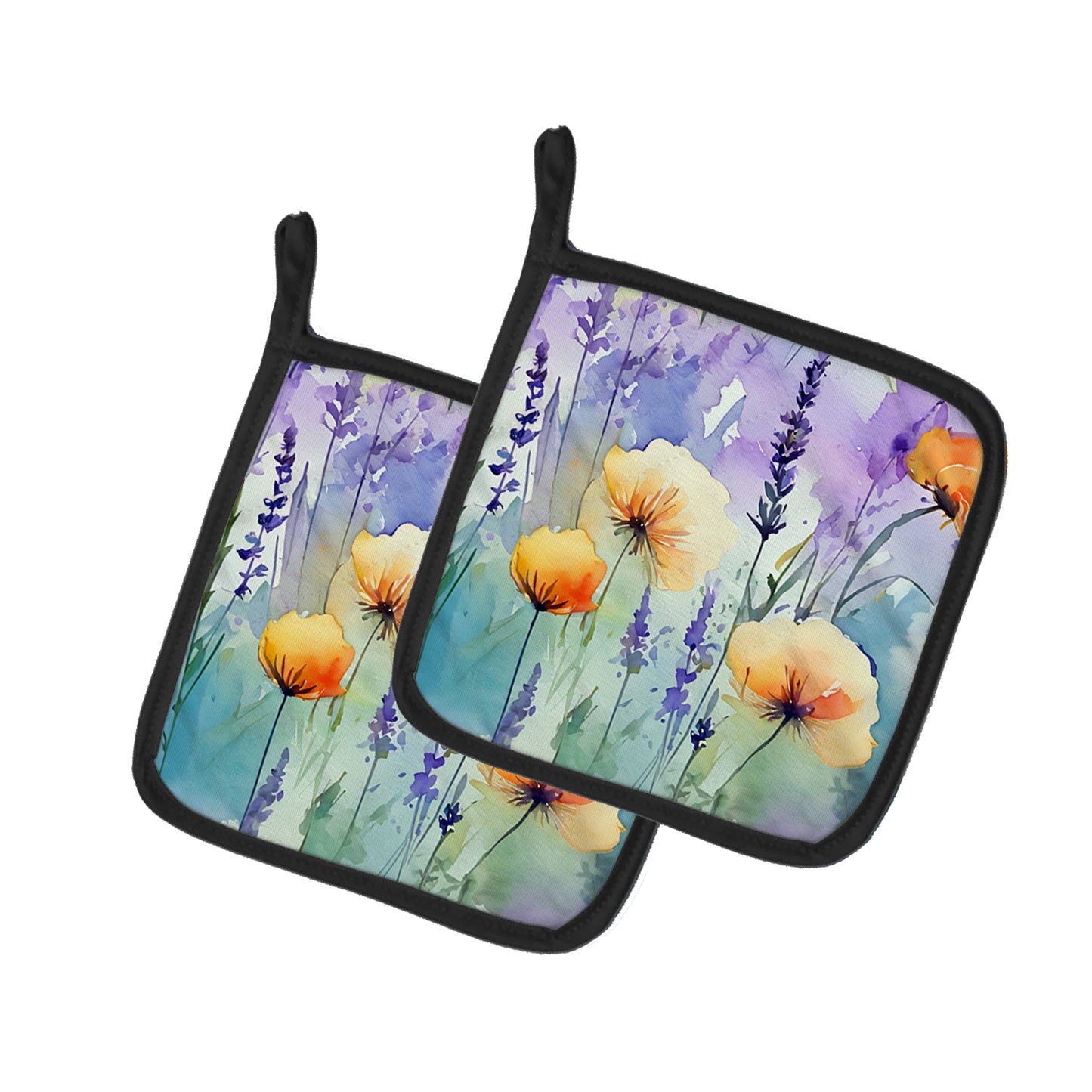 Buy this Lavender in Watercolor Pair of Pot Holders