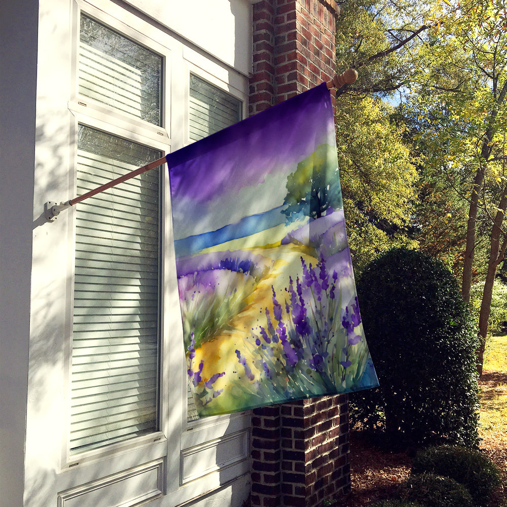 Lavender in Watercolor House Flag