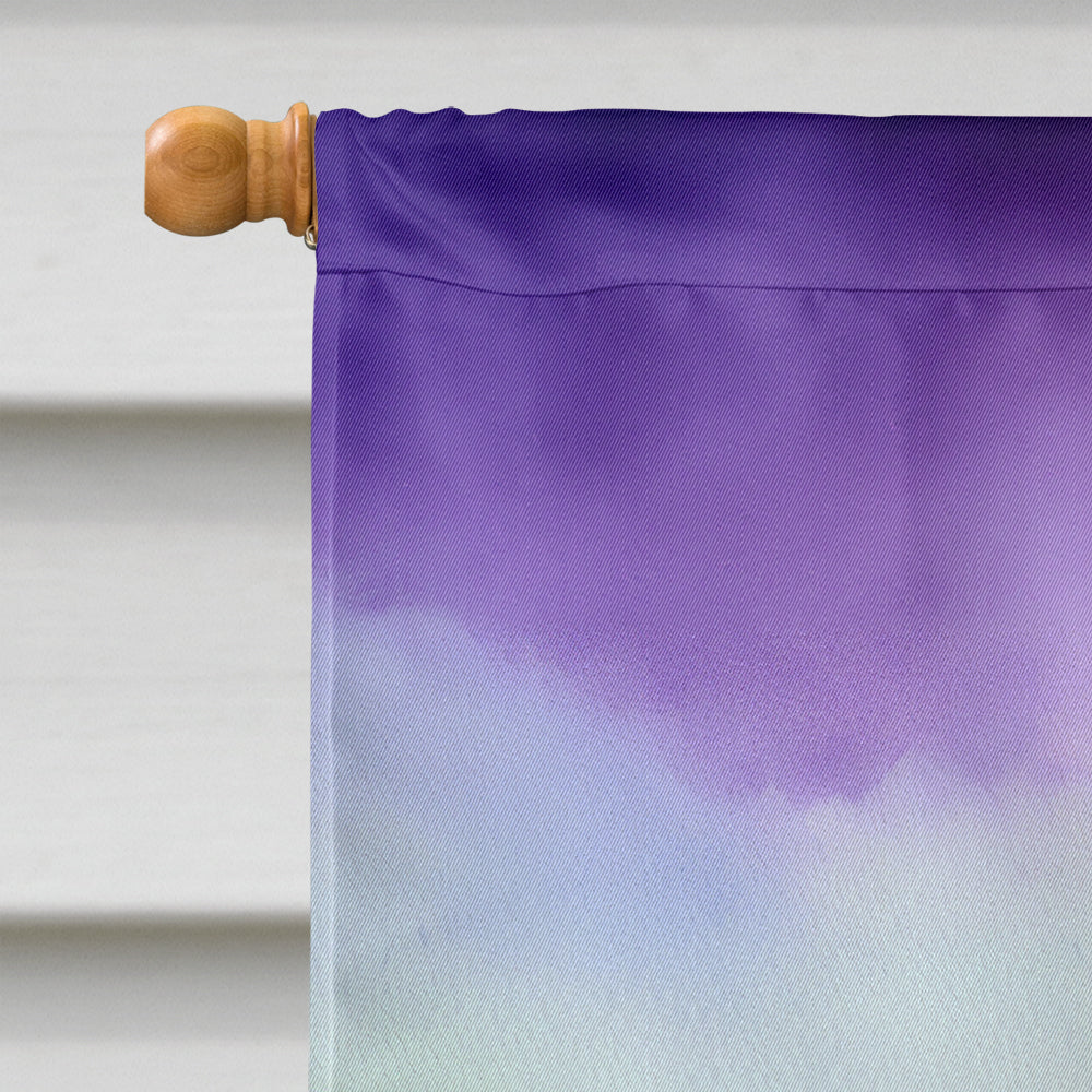 Lavender in Watercolor House Flag
