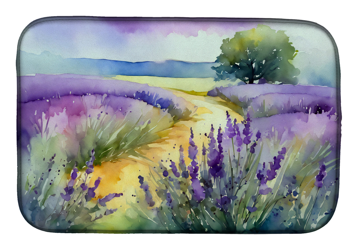 Buy this Lavender in Watercolor Dish Drying Mat