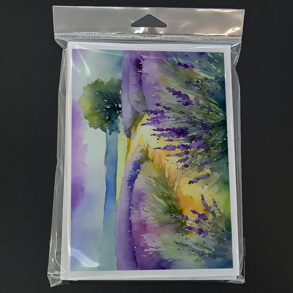 Lavender in Watercolor Greeting Cards Pack of 8